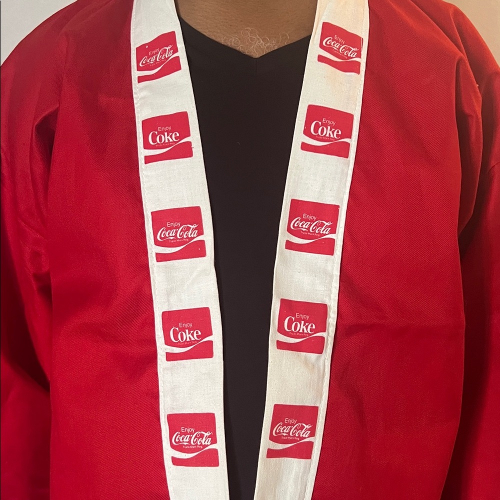 Vintage Red Coca Cola Kimono Robe Coat